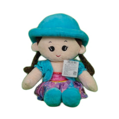 Play Hour Rag Doll Plush Soft Toy Wearing Sky Cap for Ages 3 Years and Up, 45cm