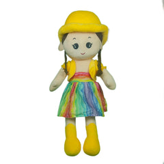 Play Hour Rag Doll Plush Soft Toy Wearing Yellow Cap for Ages 3 Years and Up, 90cm
