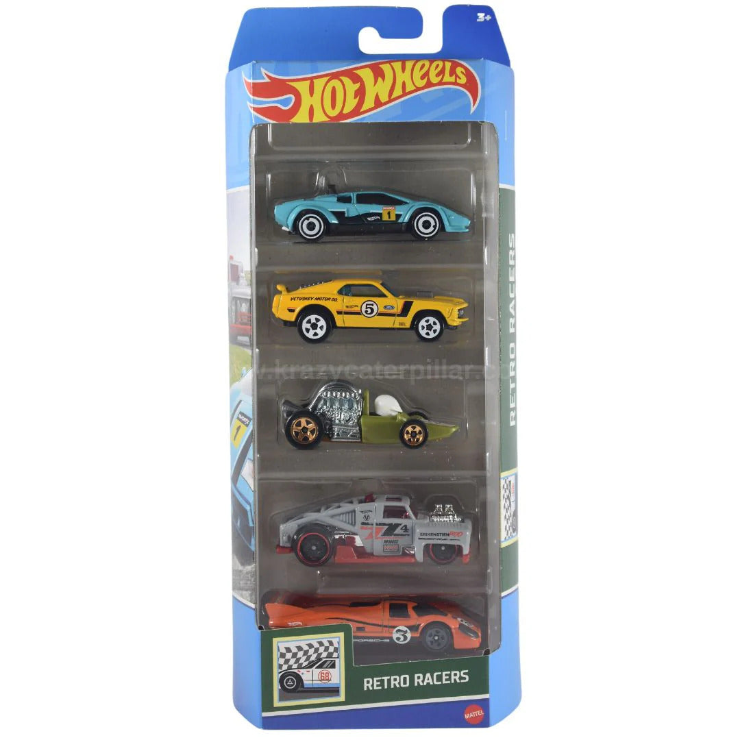 Hot Wheels 5 Car Gift Pack with 5 Premium Diecast Models - Design & Styles May Vary - Only 1 Pack Included