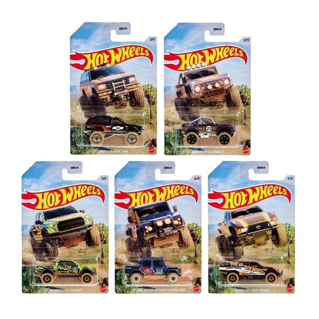 Hot Wheels Desert Rally Racing Series Premium Die Cast Car Assortment Including 5 Collectible Cars For Collection