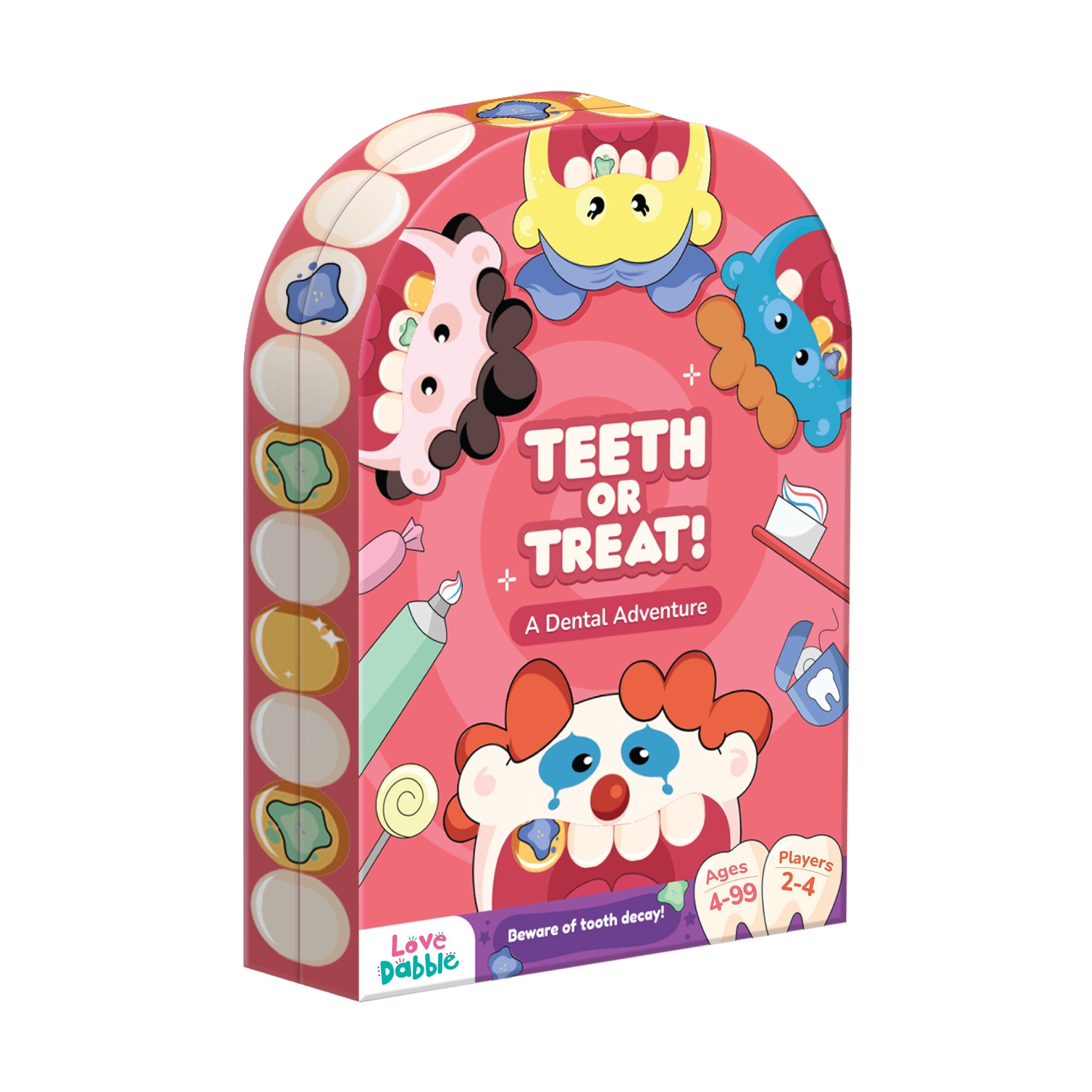Love Dabble Teeth or Treat! - A Dental Adventure 2-4 Player Board Game For Ages 4 Years and Up