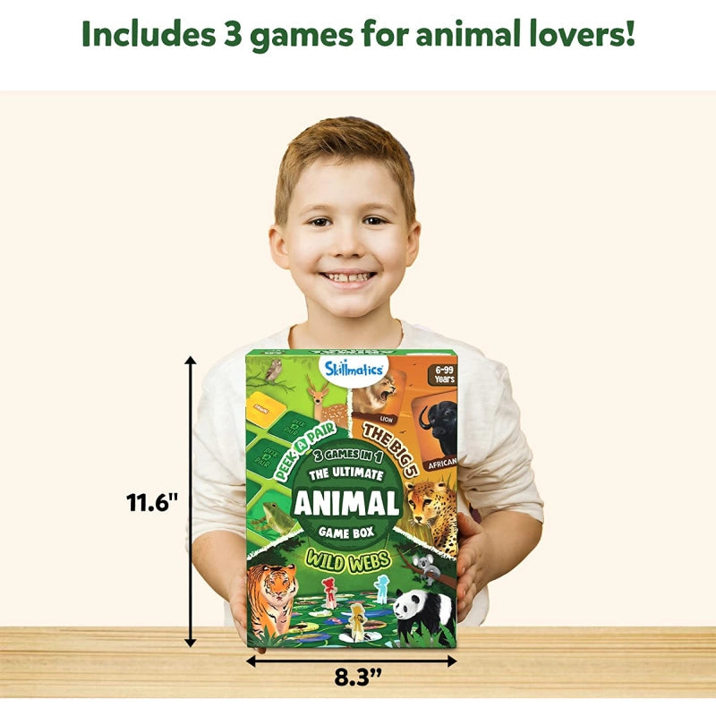 Skillmatics 3in1 The Ultimate Animal Game Box Board Games For Ages 6+