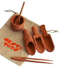 Nesta Toys Wooden Sensory Tool Toy Set of 6 - Montessori Toys for Kids Ages 2+