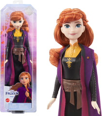 Disney Frozen 2023 Anna Posable Fashion Doll with Signature Clothing and Accessories Inspired Frozen 2 Movie for Ages 3+ (HLW50)