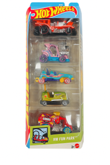 Hot Wheels 5 Car Gift Pack - HW Fun Park Pack Of 5 For Kids & Collectors