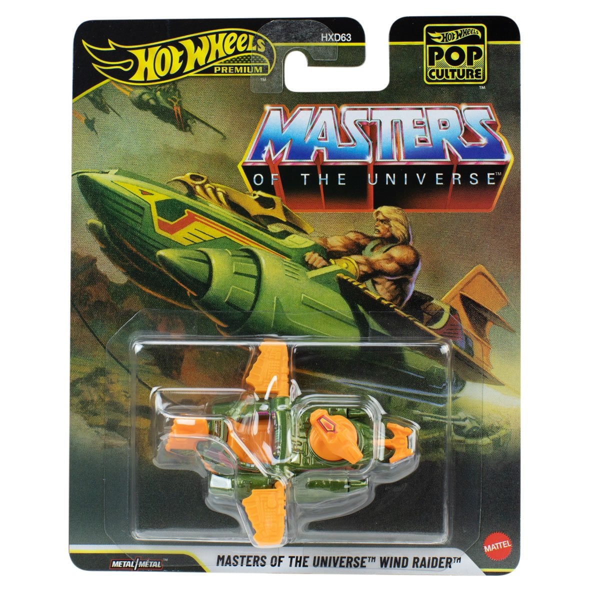 Hot Wheels Pop Culture 1:64 Scale Premium Master Of The Universe Wind Raider Die-Cast Replica Toy Car For Ages 4+