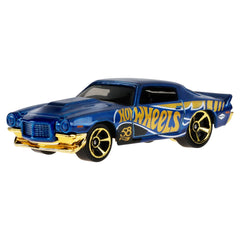 Hot Wheels 58th Anniversary Pearl & Chrome 2026 Blue-Gold 70 Chevy Camaro RS Diecast Car
