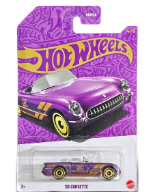 Hot Wheels 57th Anniversary Pearl & Chrome 2024 '1955 Corvette' Diecast Car