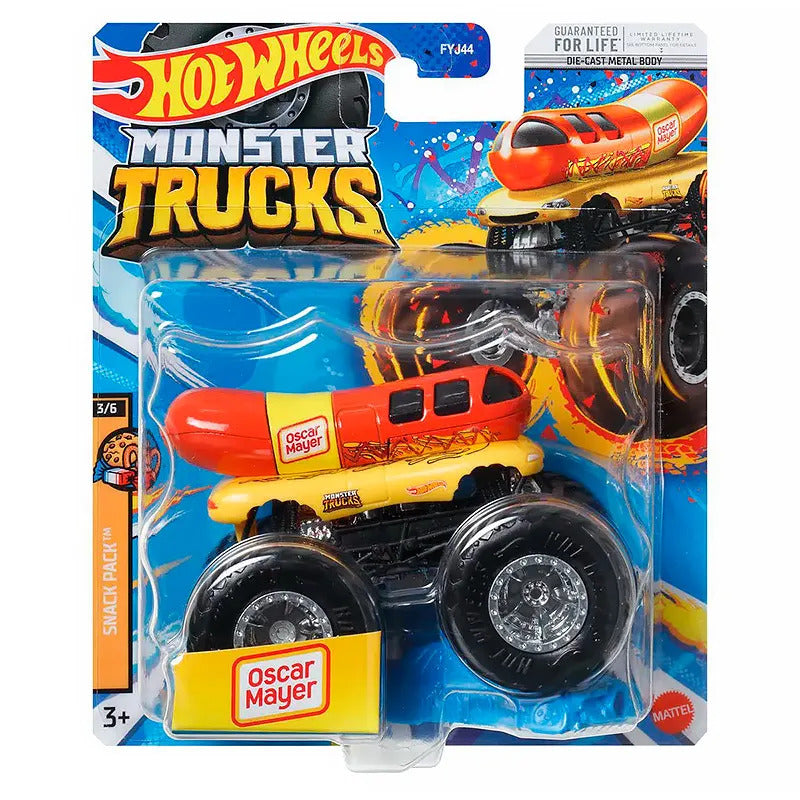 Hot Wheels 1:64 Scale Oscar Mayer Monster Truck for Ages 3+ (HNW16)