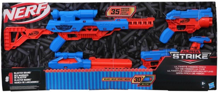 NERF 35-Piece Alpha Strike Ultimate Mission Pack -- Includes 5 Blasters and 30 Official Elite Darts -- for Kids, Teens, Adults