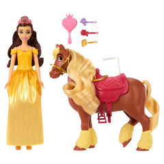 Disney Princess Belle Doll With Horse And Accessories Playset For Kids Ages 3+