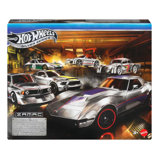 Hot Wheels 2026 Silver Series Zamac Premium Vehicle Set Including 6 Collectible Cars for Kids & Collectors