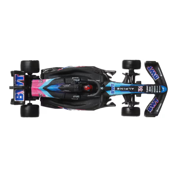 Hot Wheels Race Team BWT Alpine F1 A524 (#31) 1:64 Scale Premium Die-Cast Formula 1 Collectible Toy Race Car with Real Riders Tires & Metal/Metal Body & Chassis for Collectors