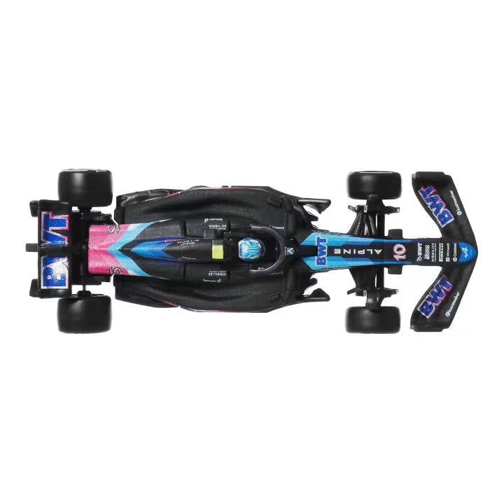 Hot Wheels Race Team BWT Alpine F1 A524 (#10) 1:64 Scale Premium Die-Cast Formula 1 Collectible Toy Race Car with Real Riders Tires & Metal/Metal Body & Chassis for Collectors