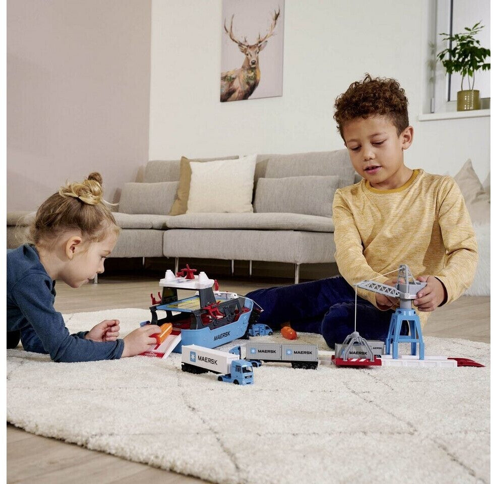 Majorette - Creatix Toy Port with Container Ship For Kids Ages 5 and Above