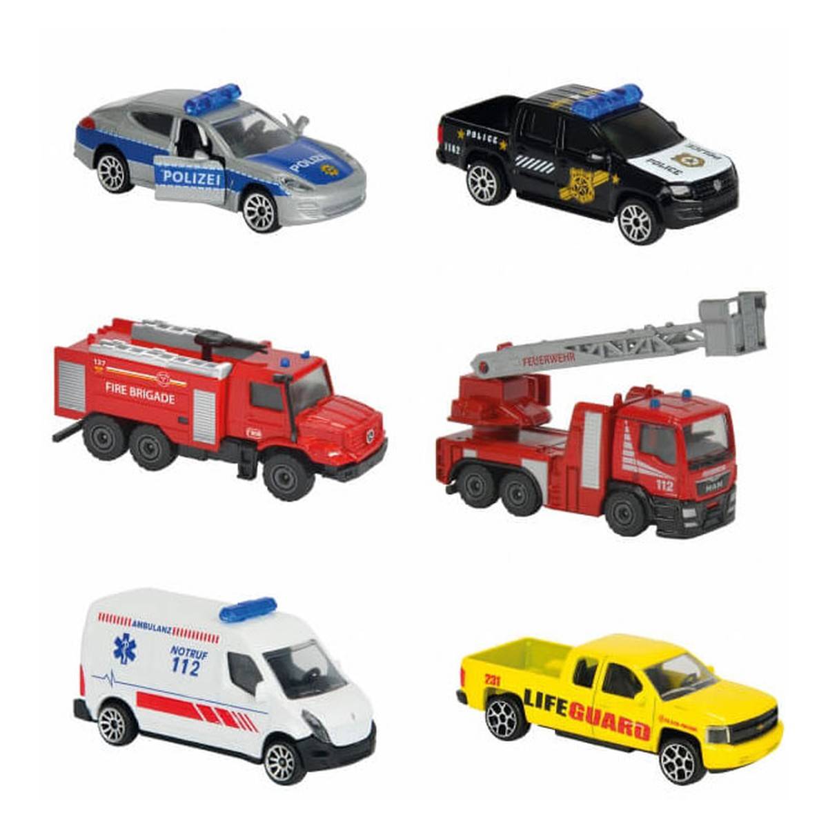 Majorette S.O.S 3 Car Pack - Design & Style May Vary, Only 1 Pack Included