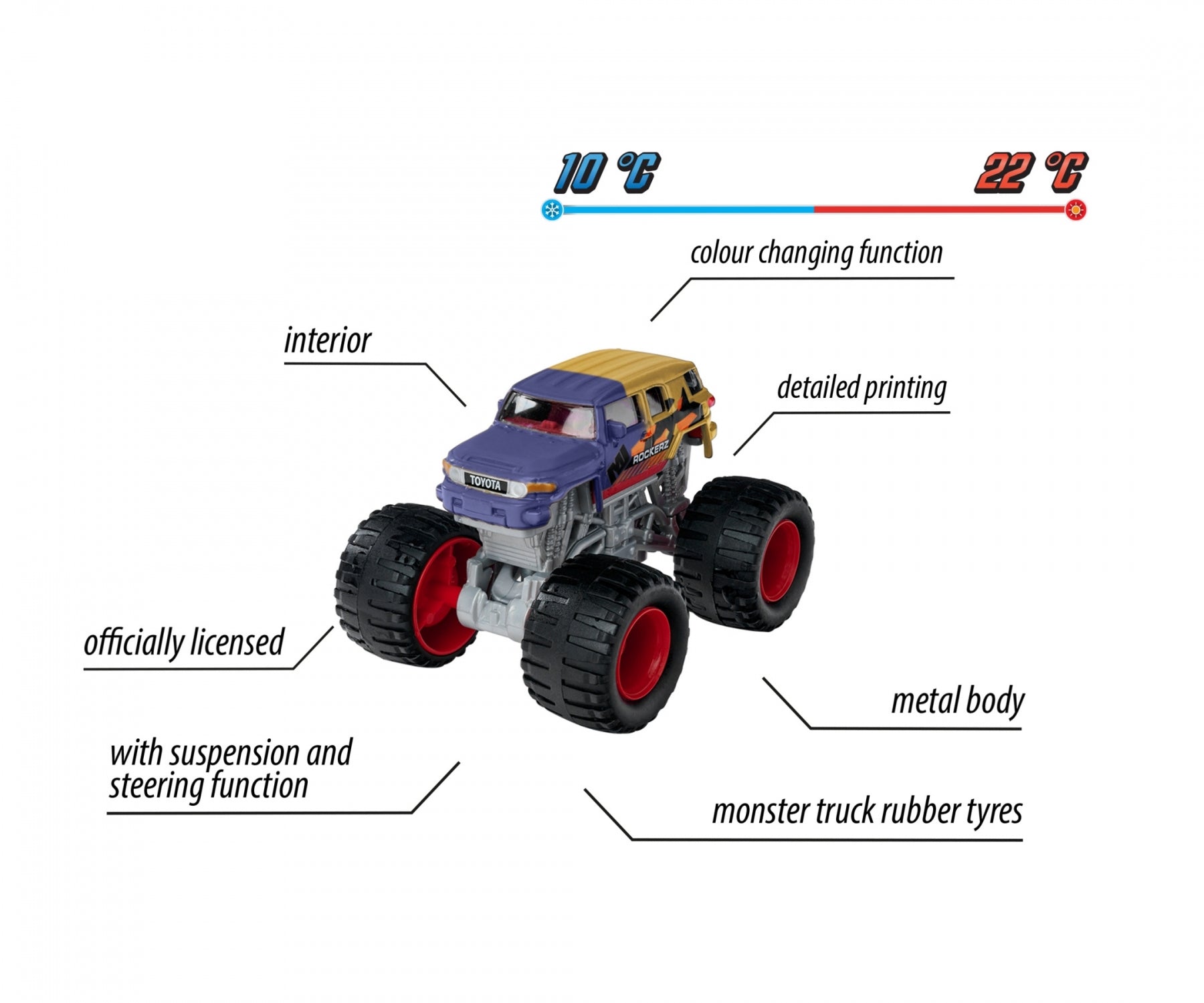 Majorette Monster Rockerz Color Changers - Design & Style May Vary, Only 1 Model Included