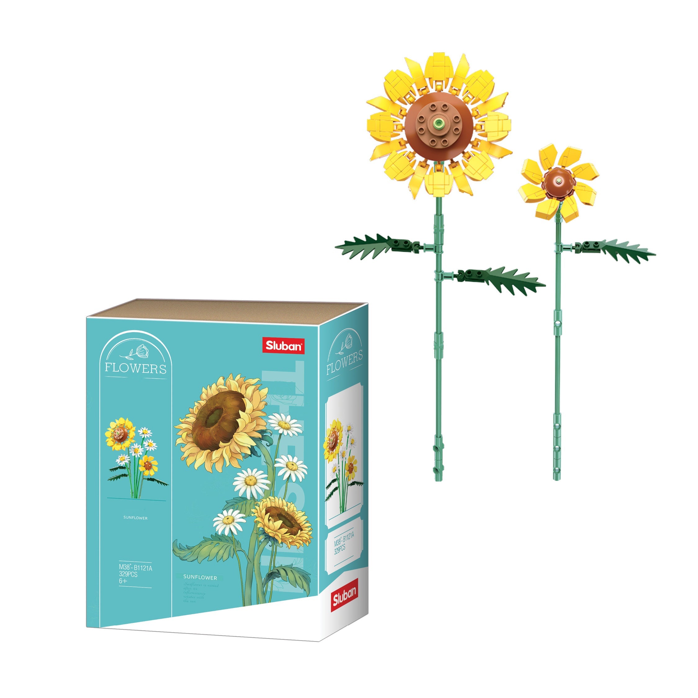 Sluban Flowers - Sunflower Building Blocks For Ages 6+