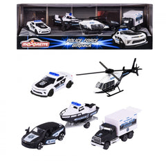 Majorette Police Force Black and White 4 Car Gift Set For Kids Ages 3+