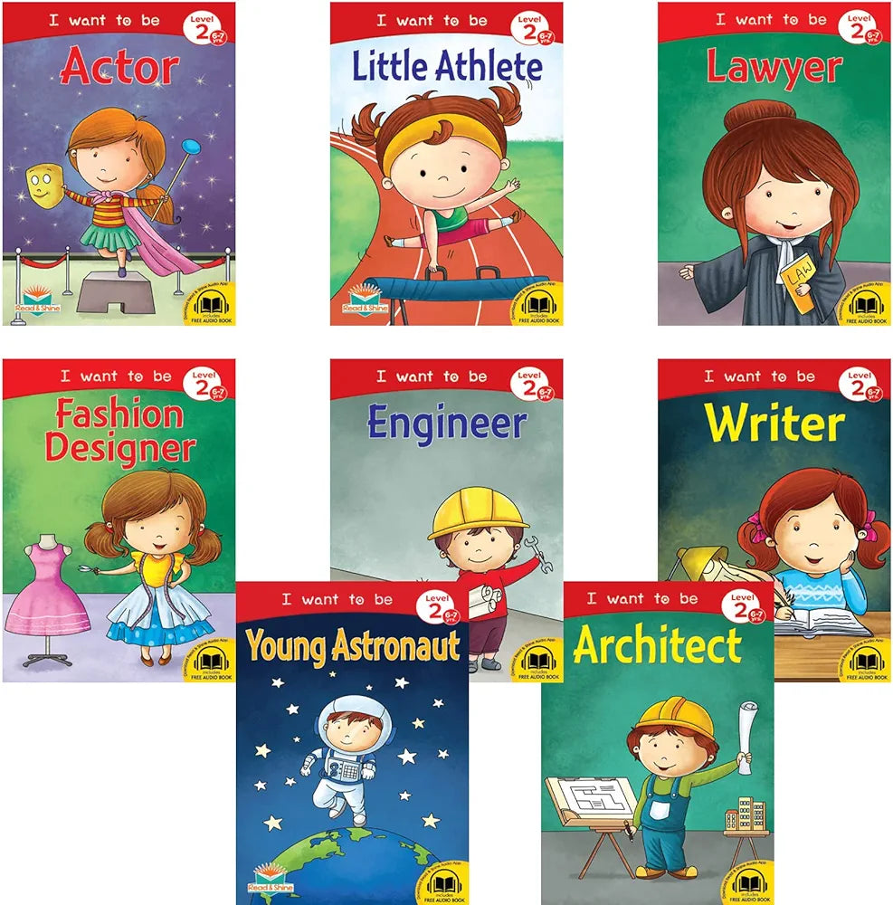 Pegasus Set of 8 I want to be Books for 6-7 Year Old Children