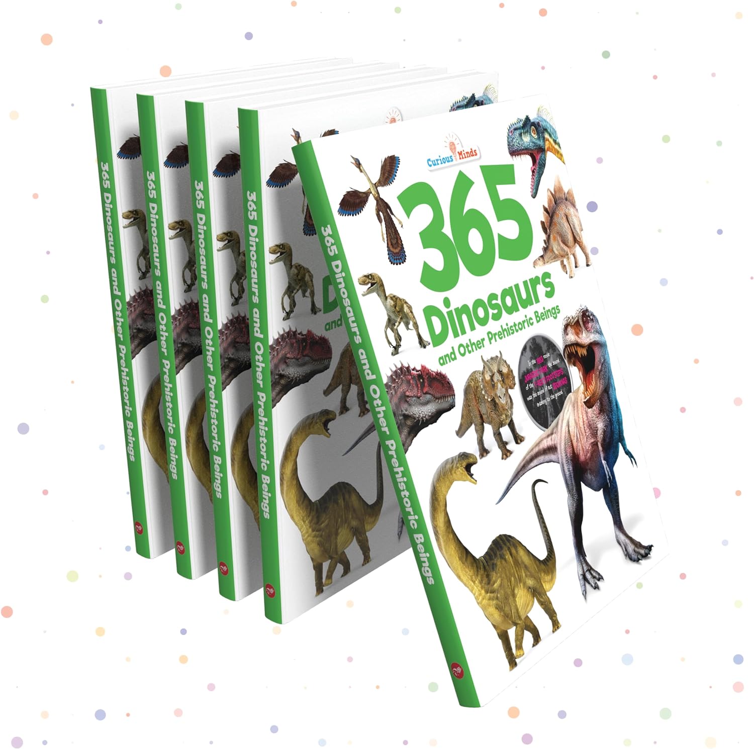 Pegasus 365 Dinosaurs - Premium Quality Padded & Glittered Book for Kids Ages 6+