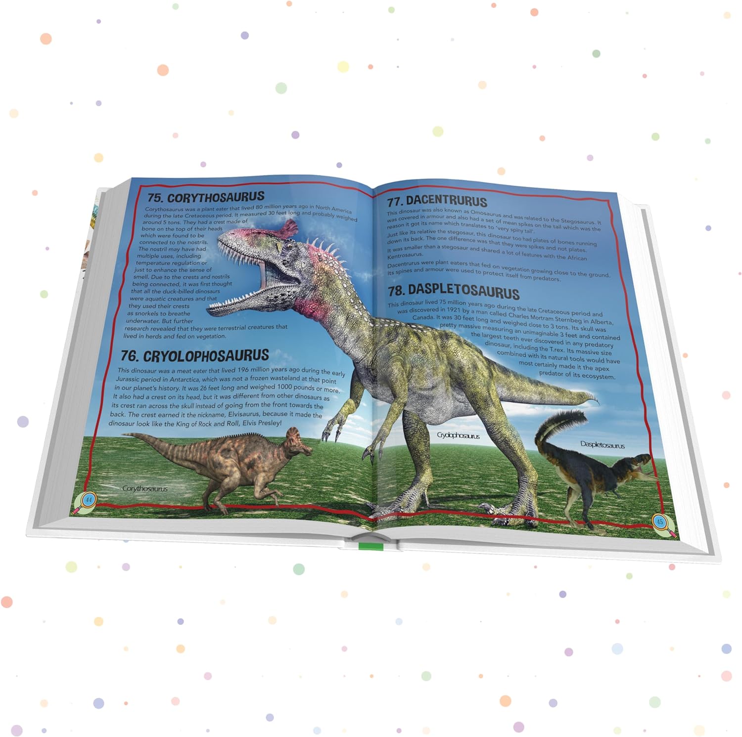 Pegasus 365 Dinosaurs - Premium Quality Padded & Glittered Book for Kids Ages 6+