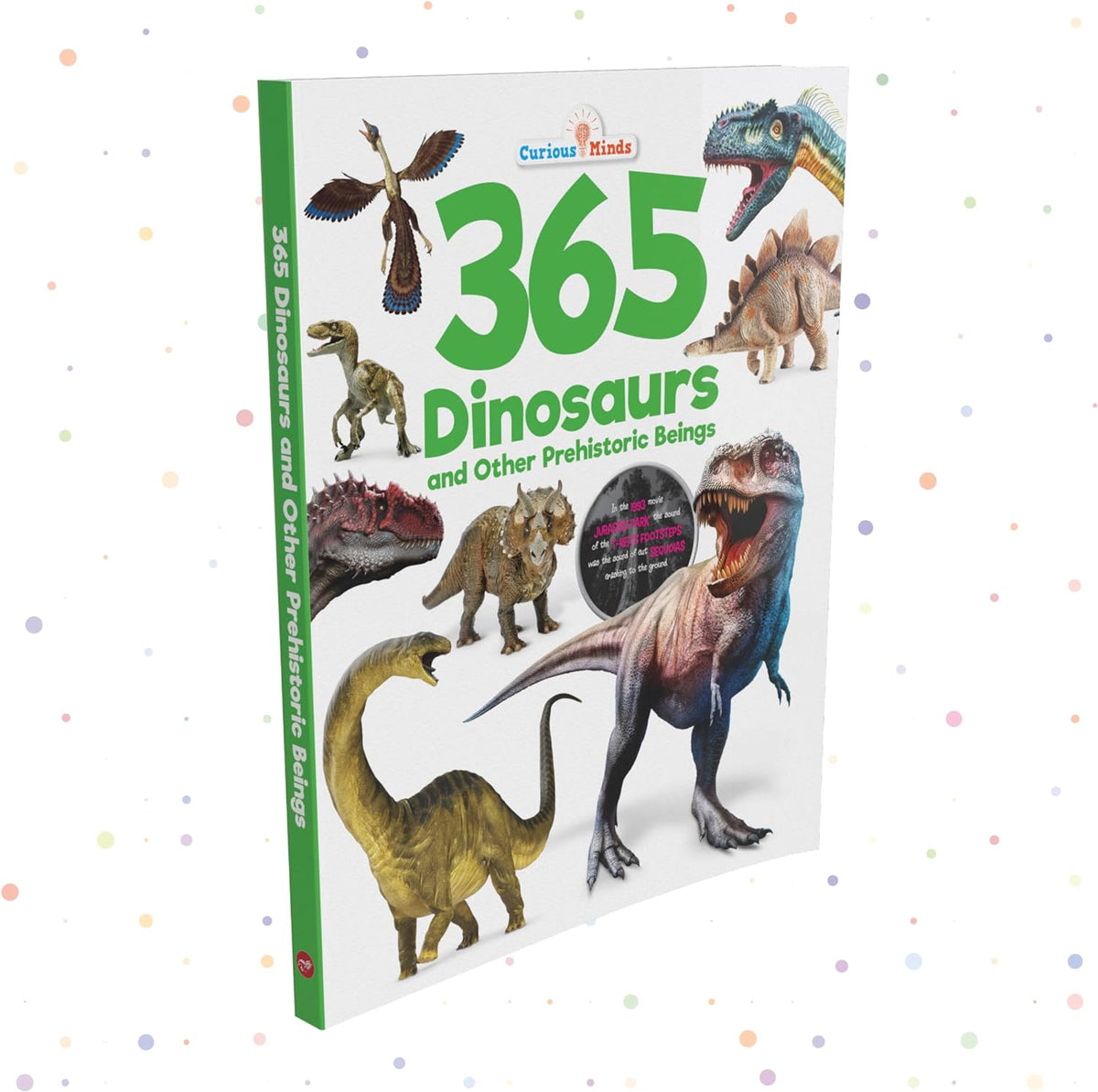 Pegasus 365 Dinosaurs - Premium Quality Padded & Glittered Book for Kids Ages 6+