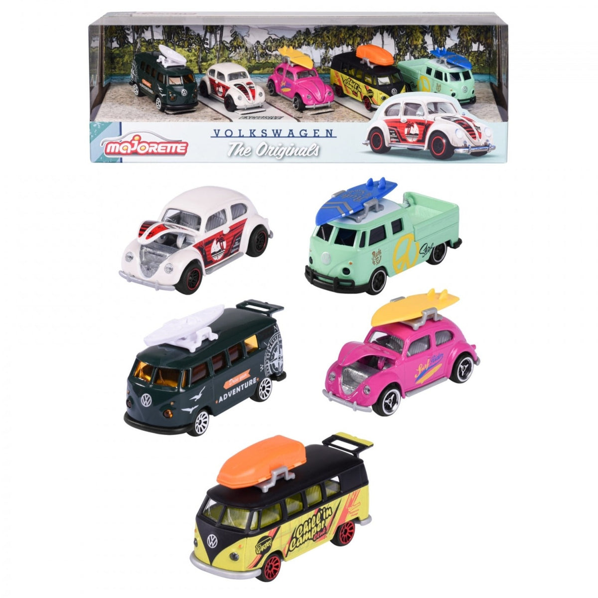 Majorette Volkswagen The Originals Series 5 Car Gift Set For Kids Ages 3+