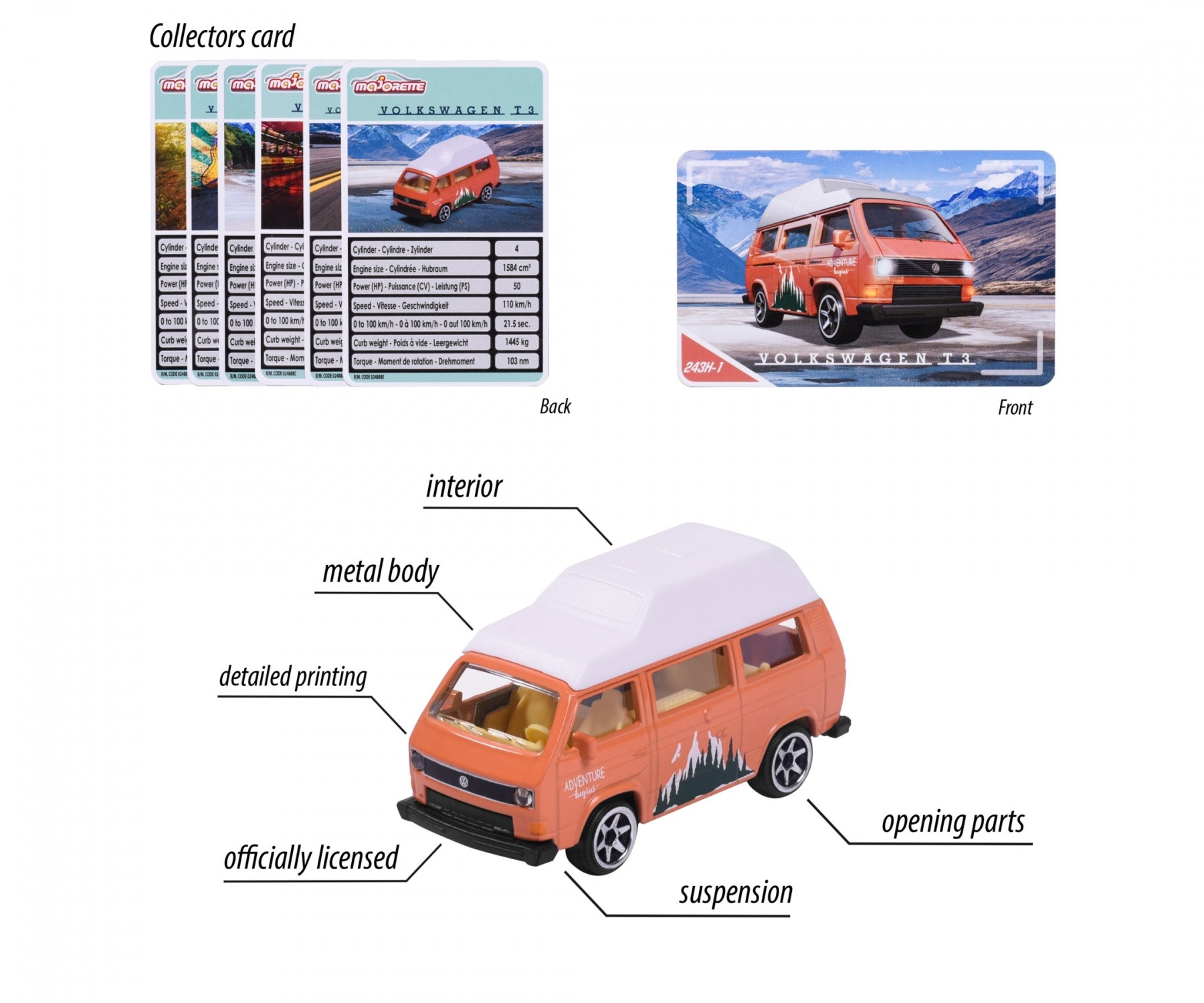 Majorette Volkswagen The Originals Premium Cars - Design & Style May Vary, Only 1 Model Included