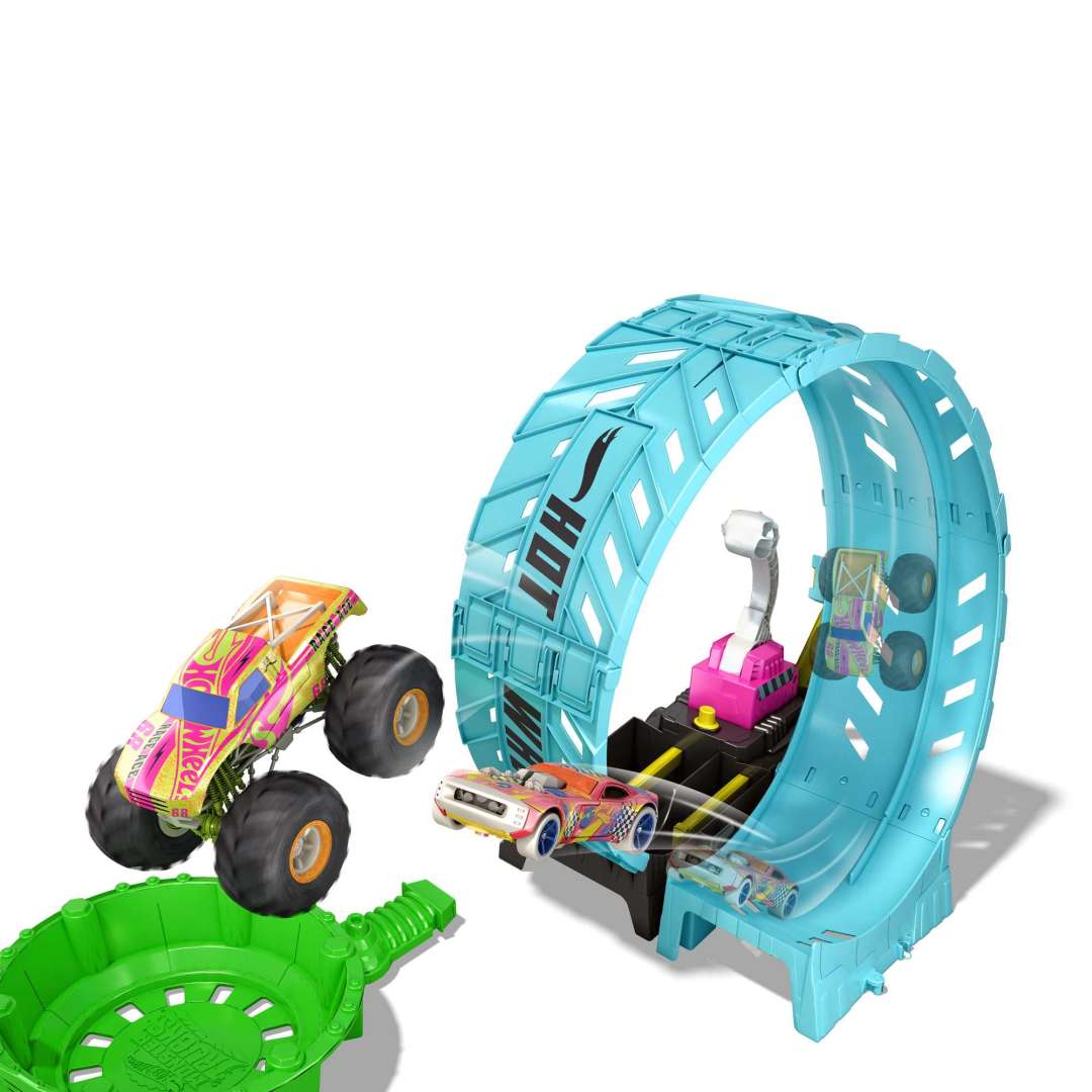 Hot Wheels Monster Trucks Glow-In-the Dark Epic Loop Challenge Playset for Ages 4+