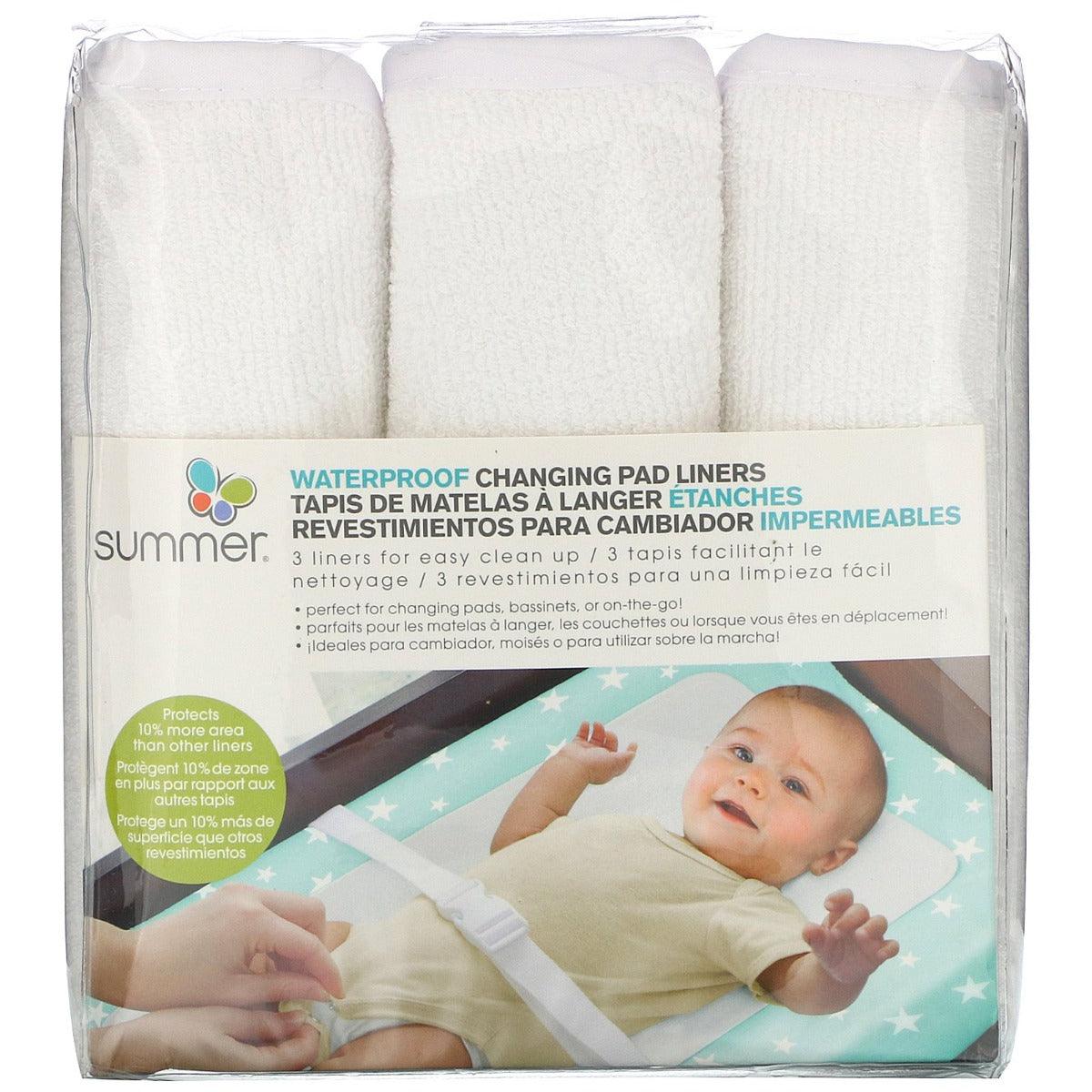 Summer Infant Change Pad Liners Diaper Changing Kits White - Potty Training For Ages 0-24M Months