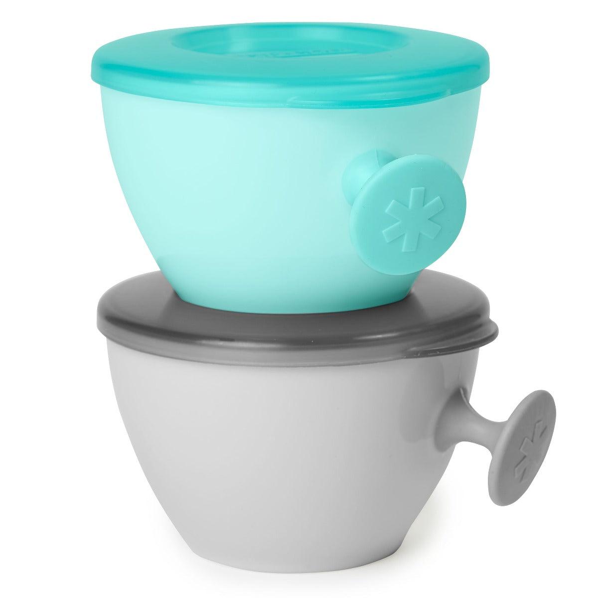 Skip Hop Easy-Grab Bowls Grey-Teal - Weaning Accessory For Ages 0-3 Years