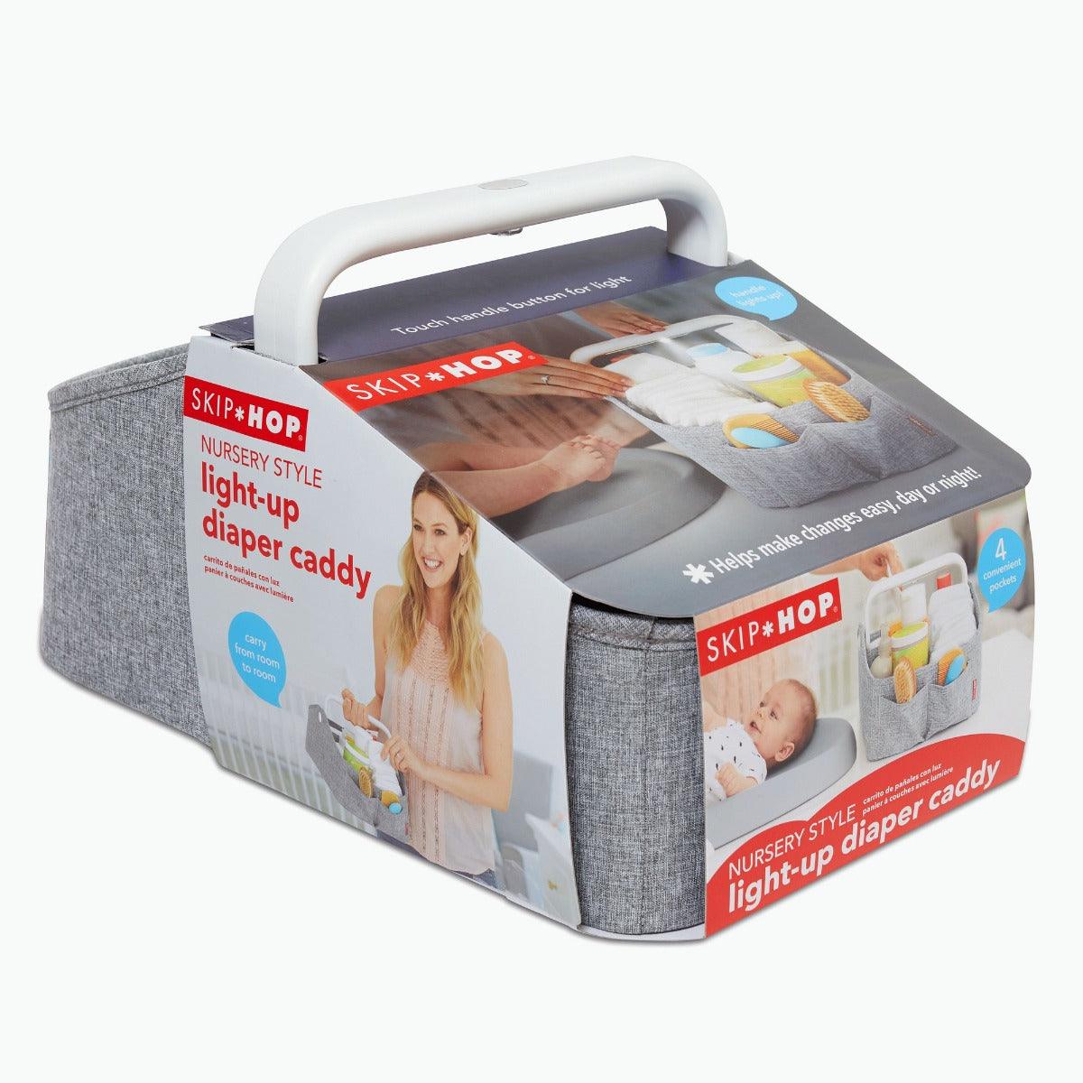 Skip Hop Light Up Diaper Caddy Grey - Diaper Changing Kits For Ages 0-2 Years