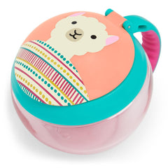 Skip Hop Zoo Snack Cup Llama - Weaning Accessory For Ages 1-4 Years