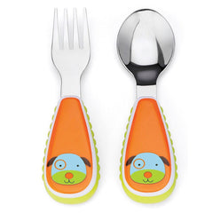 Skip Hop Zoo Utensils Fork & Spoon Dog - Weaning Accessory For Ages 0-3 Years