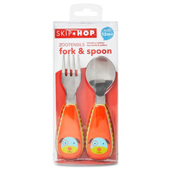 Skip Hop Zoo Utensils Fork & Spoon Dog - Weaning Accessory For Ages 0-3 Years