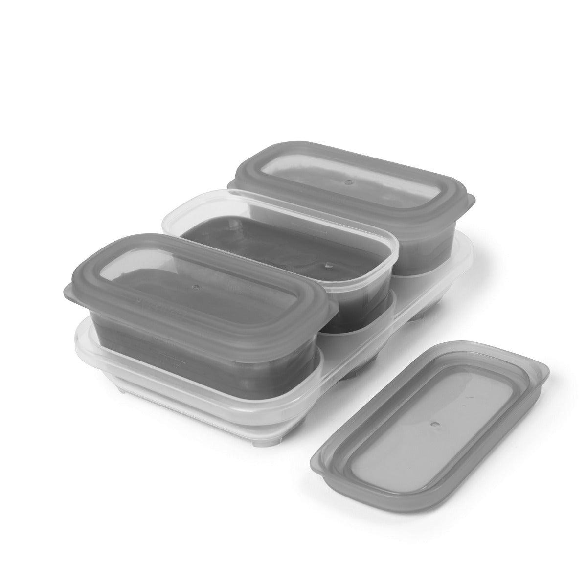 Skip Hop 6Oz Containers Grey - Weaning Accessory For Ages 0-3 Years