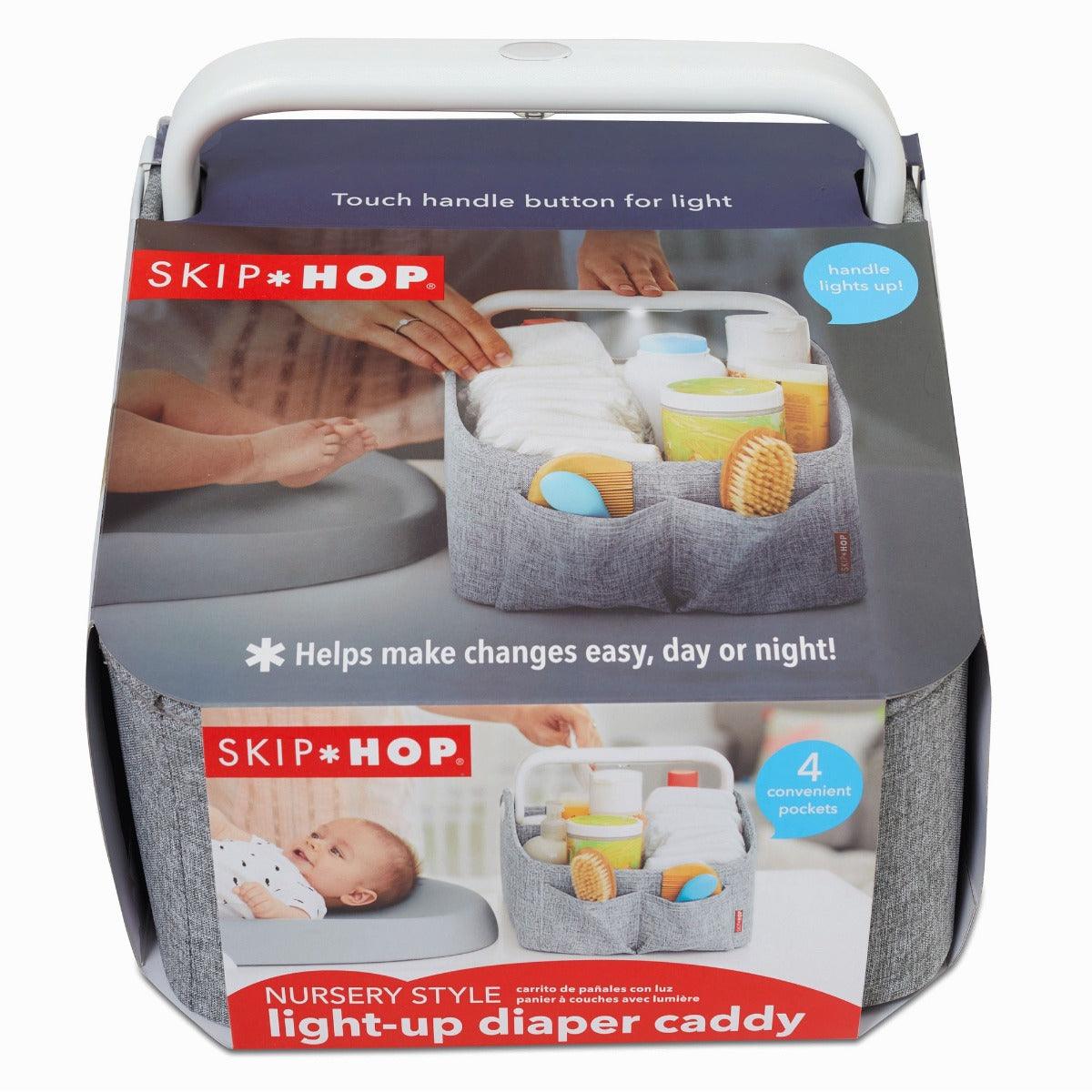 Skip Hop Light Up Diaper Caddy Grey - Diaper Changing Kits For Ages 0-2 Years