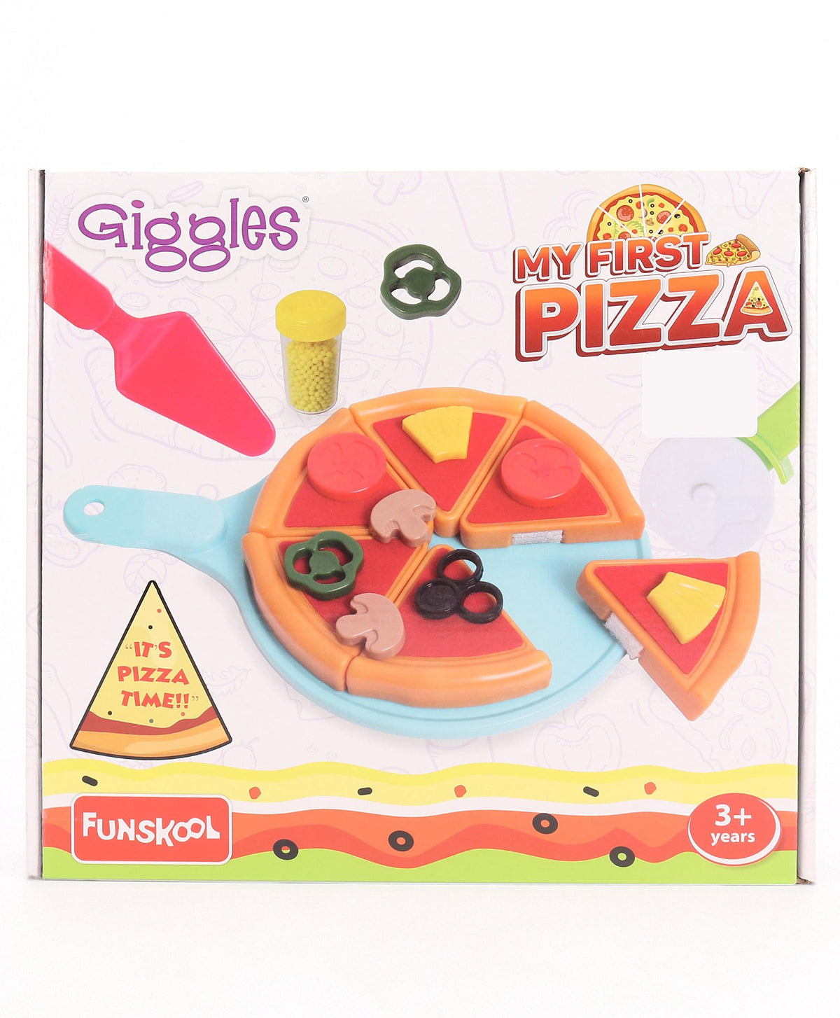 Funskool Giggles My First Pizza - Food Mix 'N Match Set with 15 toppings - Pretend Play Toy Set for Kids Ages 3+