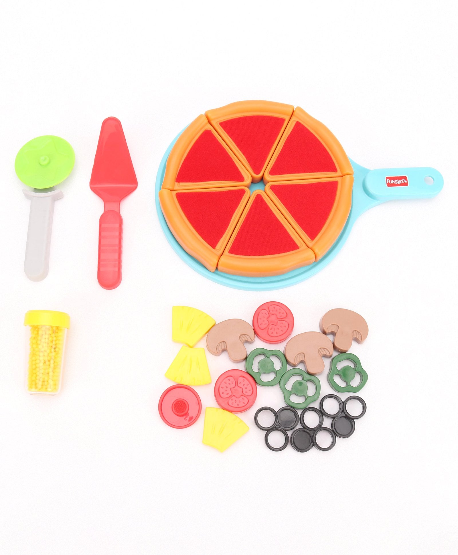 Funskool Giggles My First Pizza - Food Mix 'N Match Set with 15 toppings - Pretend Play Toy Set for Kids Ages 3+