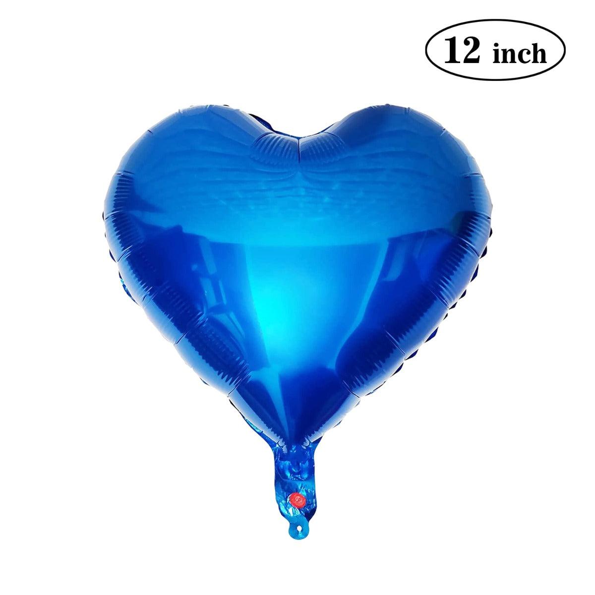 PartyCorp 12 Inch Blue Heart Foil Balloon, 1 pc