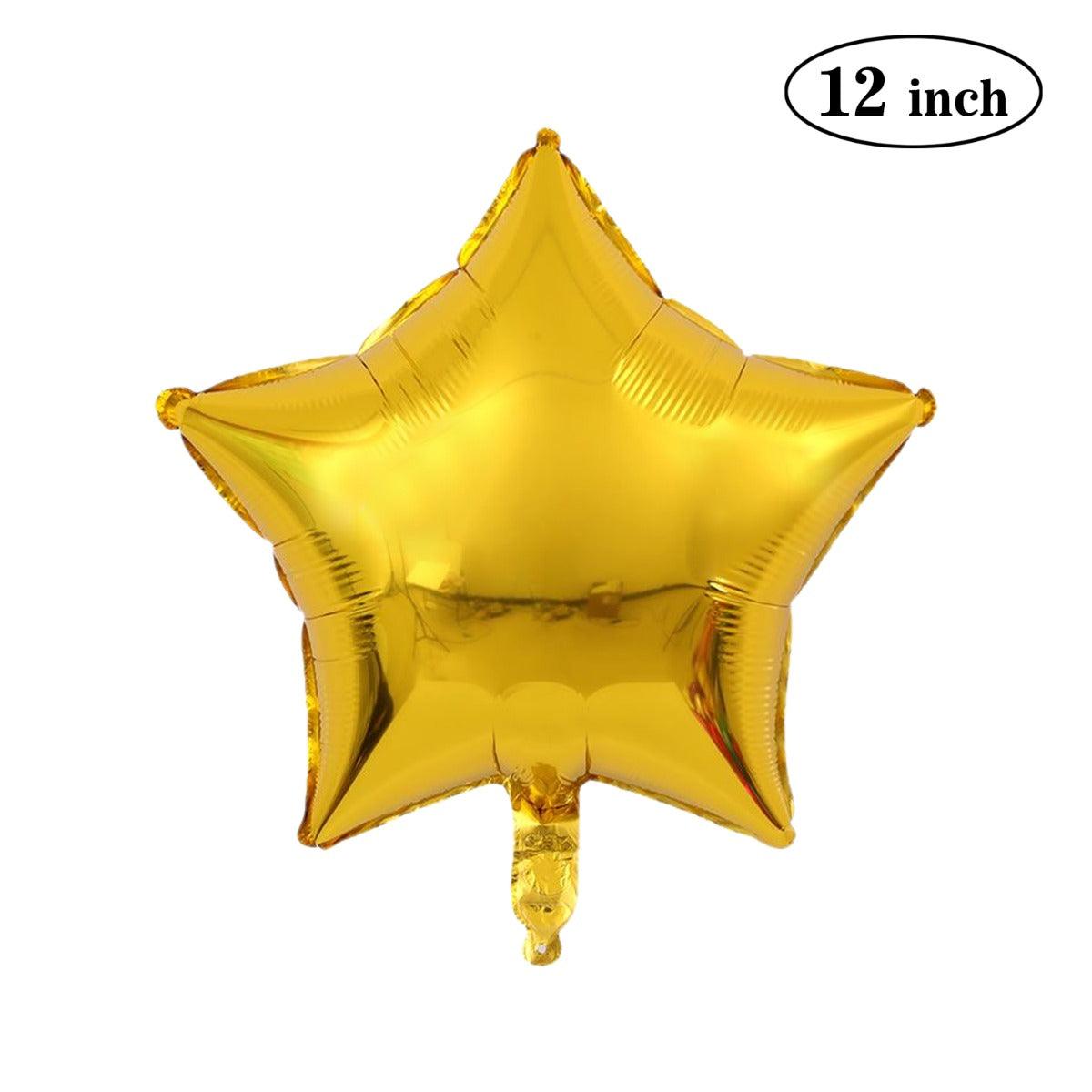 PartyCorp 12 Inch Gold Star Foil Balloon, 1 pc