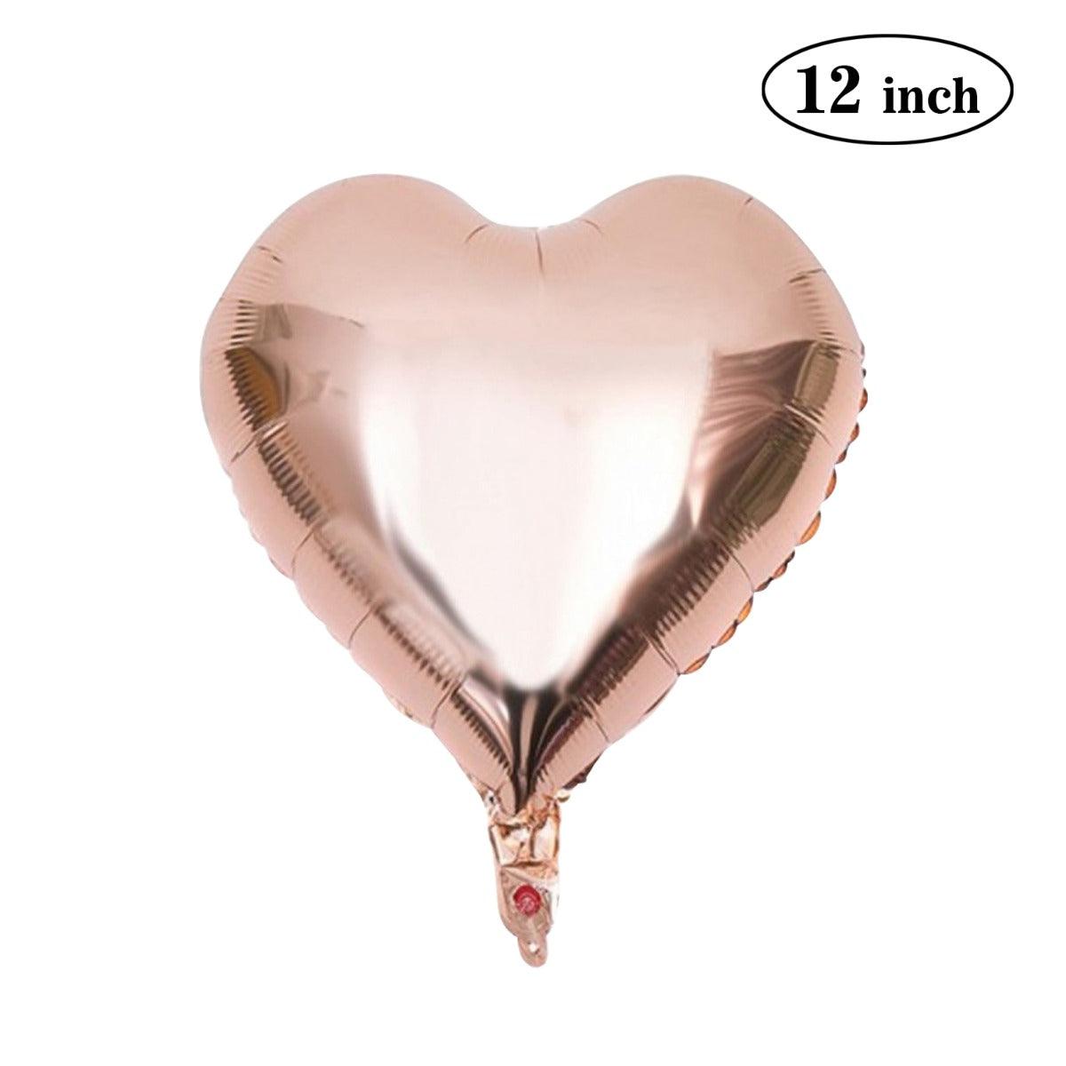PartyCorp 12 Inch Rose Gold Heart Foil Balloon, 1 pc