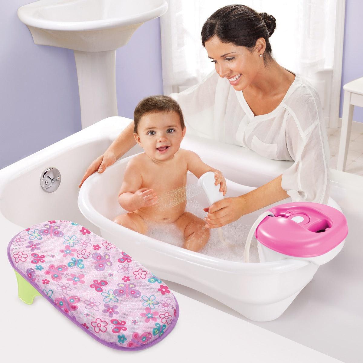 Summer Infant Newborn-To-Toddler Pink Bath Tub For Ages 0-12 Months