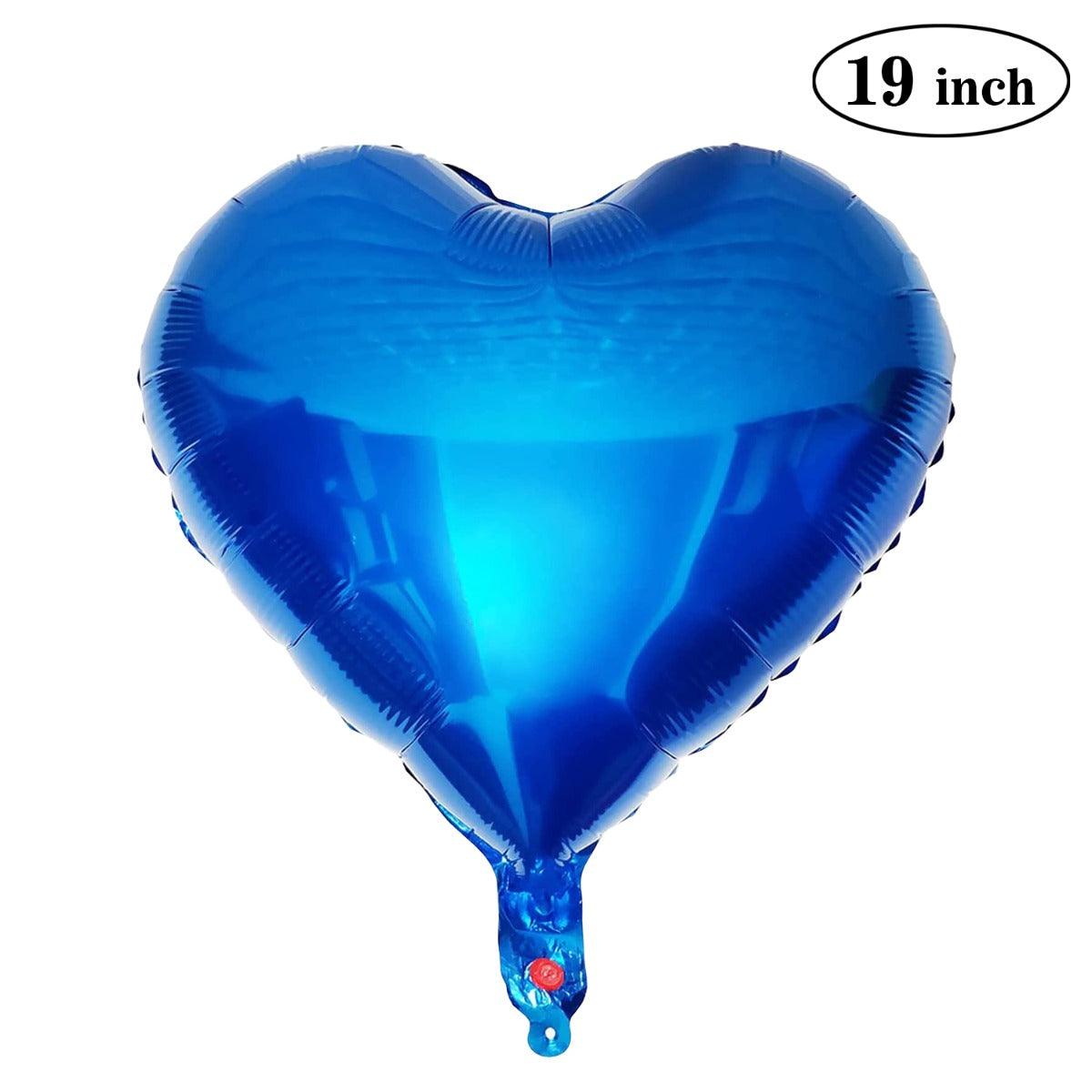 PartyCorp 19 Inch Blue Heart Foil Balloon, 1 pc