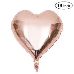 PartyCorp 19 Inch Rose Gold Heart Foil Balloon, 1 pc
