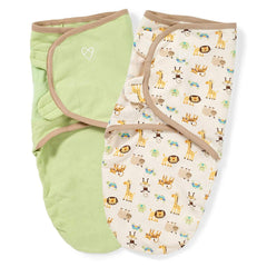 Summer Infant Original Swaddle 2 Pk Zoo - Swaddle For Ages 0-12 Months