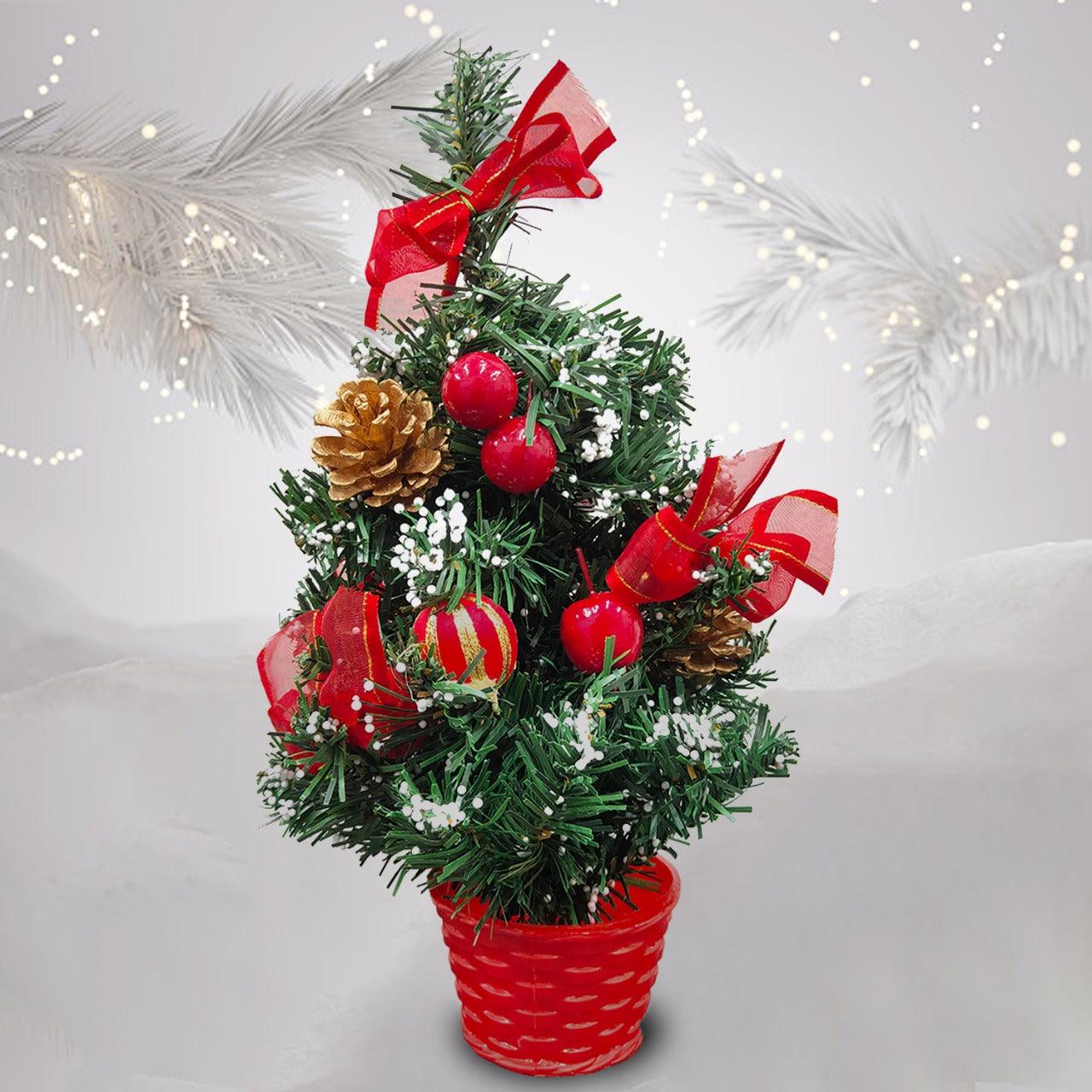 PartyCorp 1 ft Artificial Tabletop Mini Christmas Tree Decor for Office, Room Decor - FunCorp India
