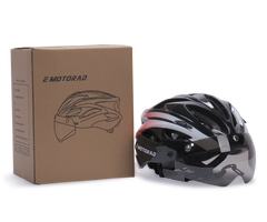 EMotorad Slipstream helmet - Adjustable Cycle Helmet with Front and Back LED Safety Light for Ages 12 Years and Above