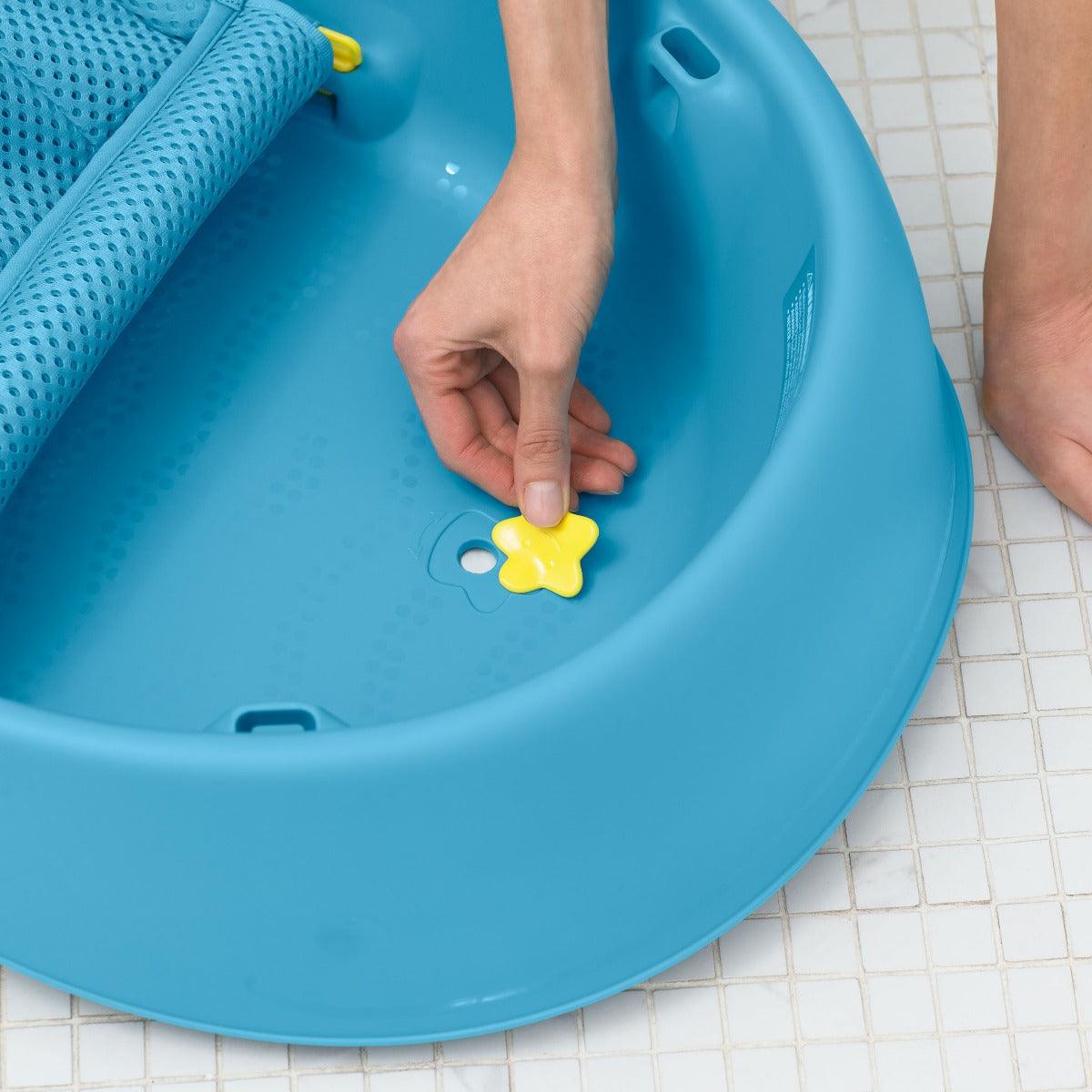 Skip Hop Moby Smart Sling 3 Stage Tub Blue - Bath Tub For Ages 0-3 Years